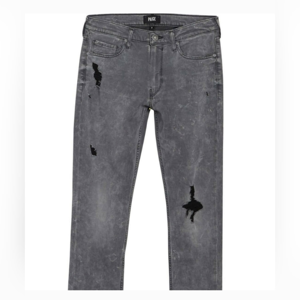 PAIGE SZ:38  Lennox Distressed Slim Jeans